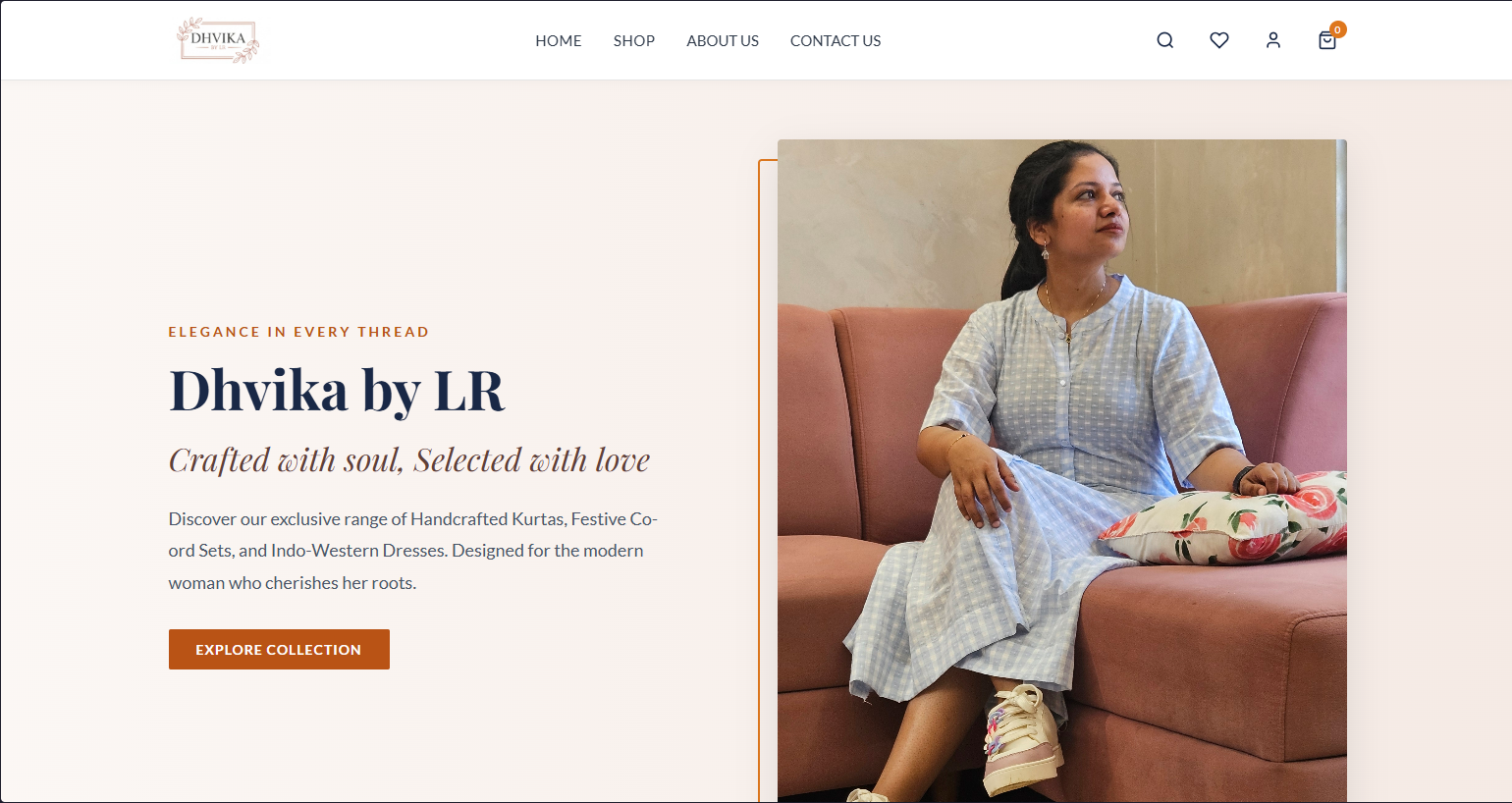 Dhvikabylr Boutique Website Preview